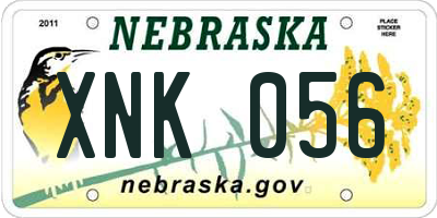 NE license plate XNK056