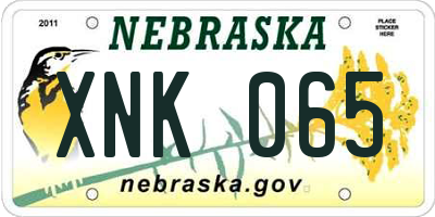 NE license plate XNK065