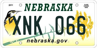 NE license plate XNK066