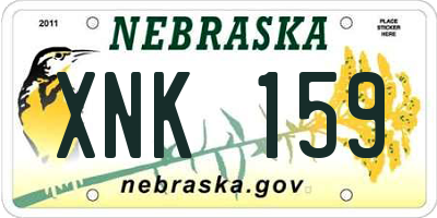 NE license plate XNK159