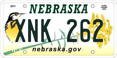 NE license plate XNK262