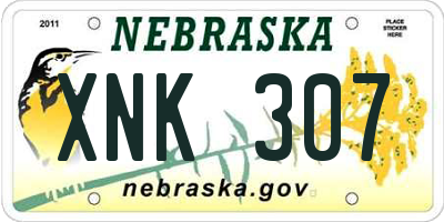 NE license plate XNK307