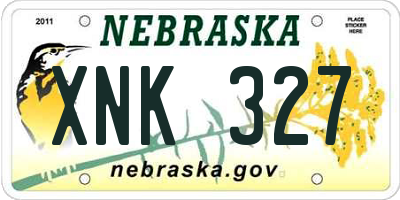 NE license plate XNK327