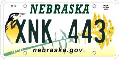 NE license plate XNK443