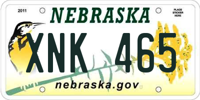NE license plate XNK465