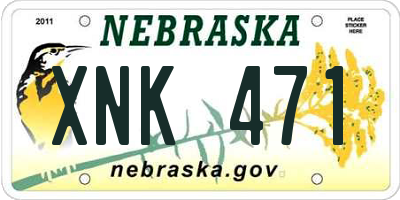 NE license plate XNK471