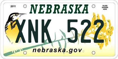 NE license plate XNK522