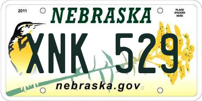 NE license plate XNK529