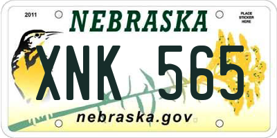 NE license plate XNK565