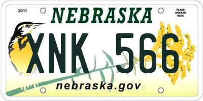 NE license plate XNK566