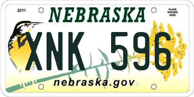 NE license plate XNK596