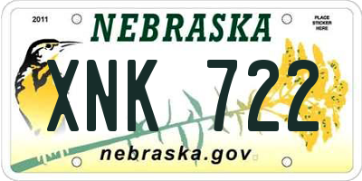 NE license plate XNK722