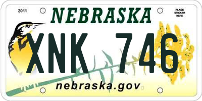NE license plate XNK746