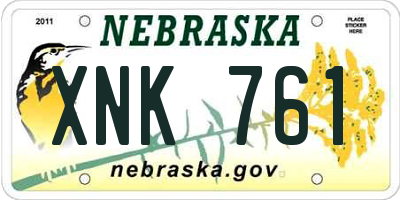 NE license plate XNK761