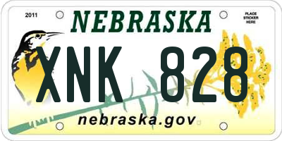 NE license plate XNK828