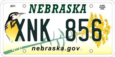 NE license plate XNK856
