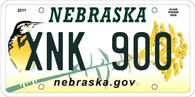 NE license plate XNK900