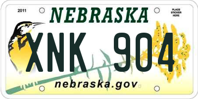 NE license plate XNK904