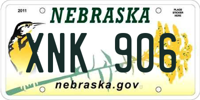 NE license plate XNK906