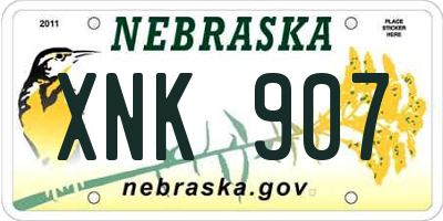 NE license plate XNK907