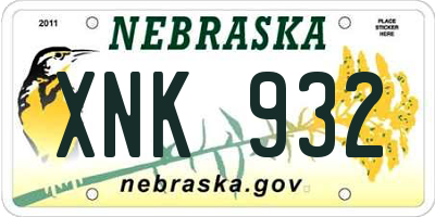 NE license plate XNK932