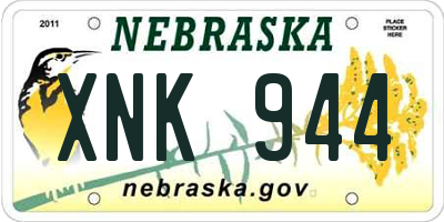 NE license plate XNK944