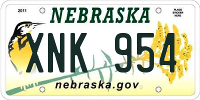 NE license plate XNK954