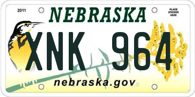 NE license plate XNK964