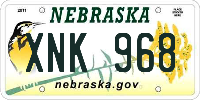 NE license plate XNK968