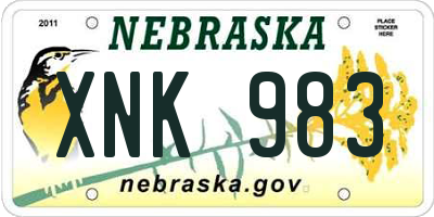 NE license plate XNK983