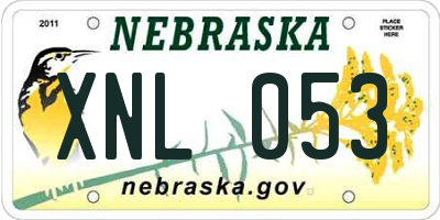 NE license plate XNL053