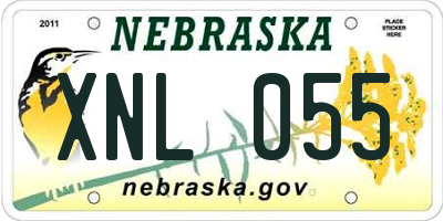 NE license plate XNL055