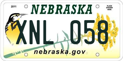 NE license plate XNL058