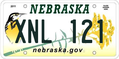 NE license plate XNL121