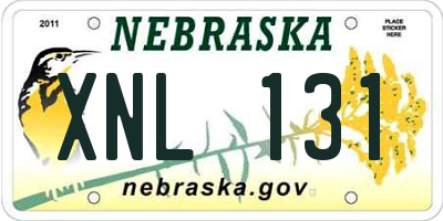 NE license plate XNL131