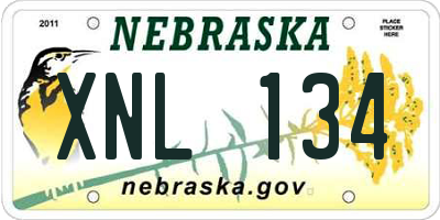 NE license plate XNL134
