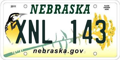 NE license plate XNL143