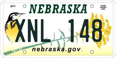 NE license plate XNL148