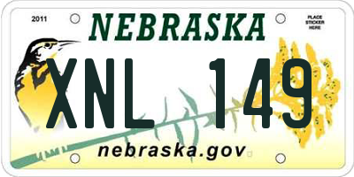 NE license plate XNL149