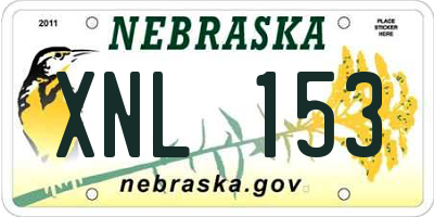 NE license plate XNL153