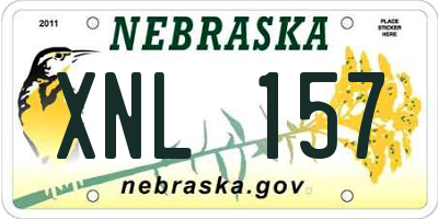 NE license plate XNL157