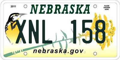 NE license plate XNL158