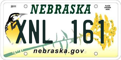 NE license plate XNL161