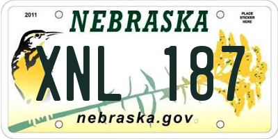 NE license plate XNL187