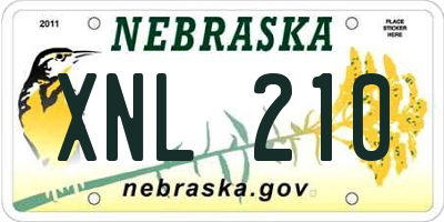 NE license plate XNL210