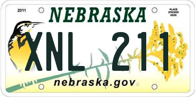 NE license plate XNL211