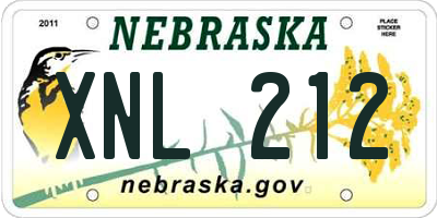 NE license plate XNL212