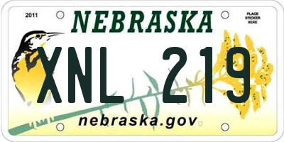 NE license plate XNL219