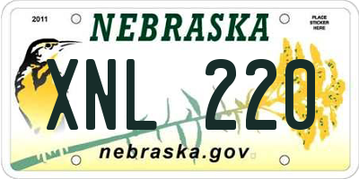 NE license plate XNL220