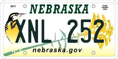 NE license plate XNL252